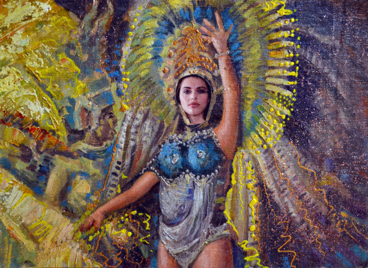 Painting titled "Eternal Ball" by Sergei Lisitsyn, Original Artwork, Oil