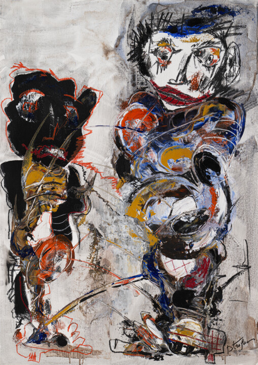 Série Narcisse/Dialogue avec son reflet 绘画, 39.4x27.6 in