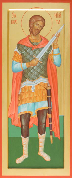 Holy Martyr Nikita of Gotha 绘画, 19.7x8.1 in