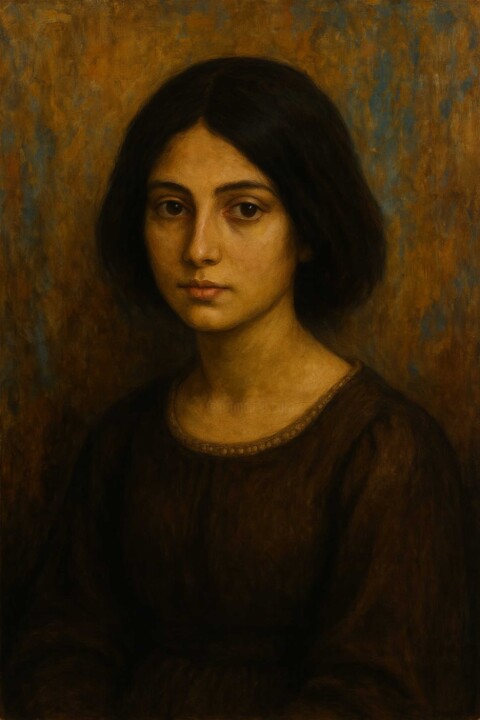 L'Attente Immobile 绘画, 47.2x31.5 in