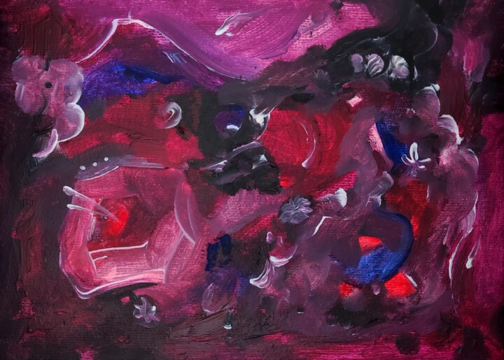 Gloomy, bold floral abstractions - 1825 / 1 Рисунок, 8,3x11,8 in
