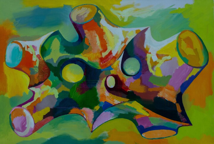 Painting titled "Light years away III" by Ivan Stoyanov, Original Artwork, Oil