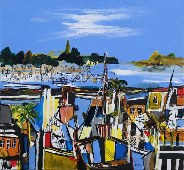 Peinture intitulée "Emerveillés de pouv…" par Muriel Cayet, Œuvre d'art originale, Acrylique Monté sur Châssis en bois