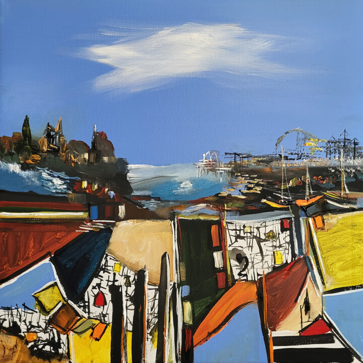 Peinture intitulée "Le souffle des conv…" par Muriel Cayet, Œuvre d'art originale, Acrylique Monté sur Châssis en bois