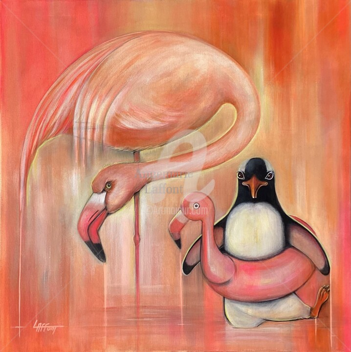 Flamigo 绘画, 27.6x27.6 in