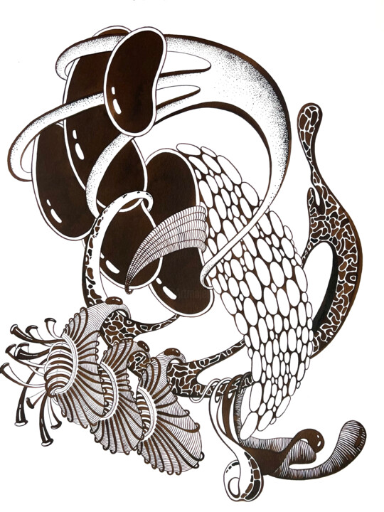图画 标题为“GRAPHIC SERIES: Gra…” 由Ekaterina Nizamova, 原创艺术品, 墨