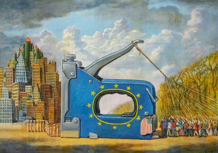 Salvador Dalí stapler Tablo, 9,8x13,8 in
