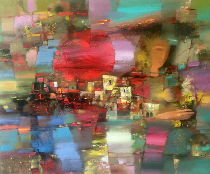 Red sun 绘画, 29.5x35.4 in