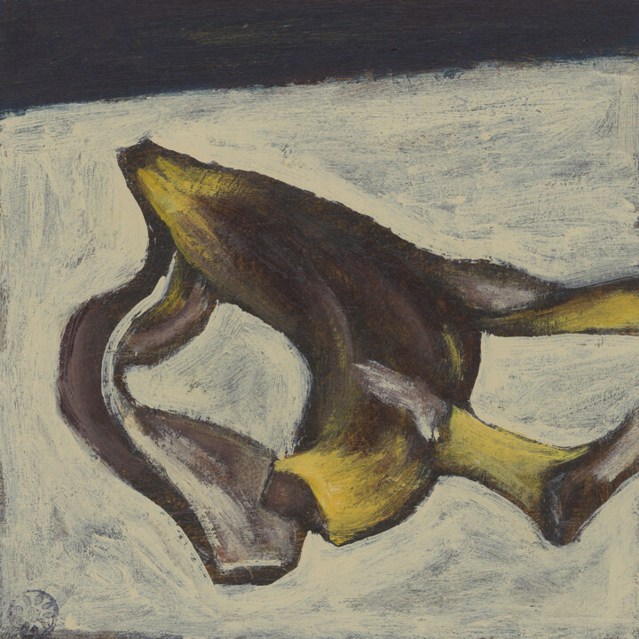 Banana Peel 绘画, 5.9x5.9 in