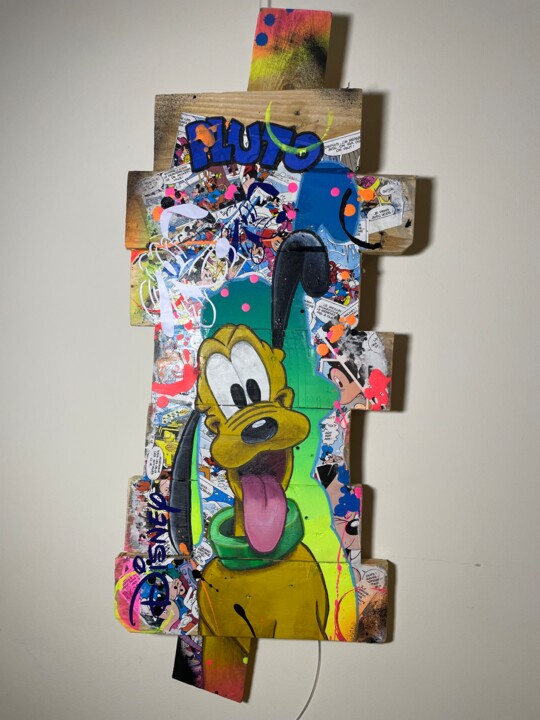 Tableau POP ART PLUTO Schilderij, 23,6x9,8 in