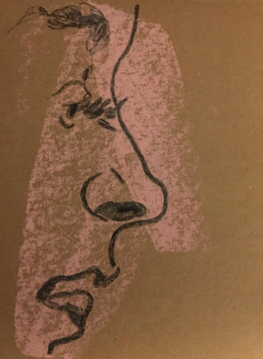 Dessin intitulée "línea" par Antonio Zugasti Cabrillo, Œuvre d'art originale, Conté