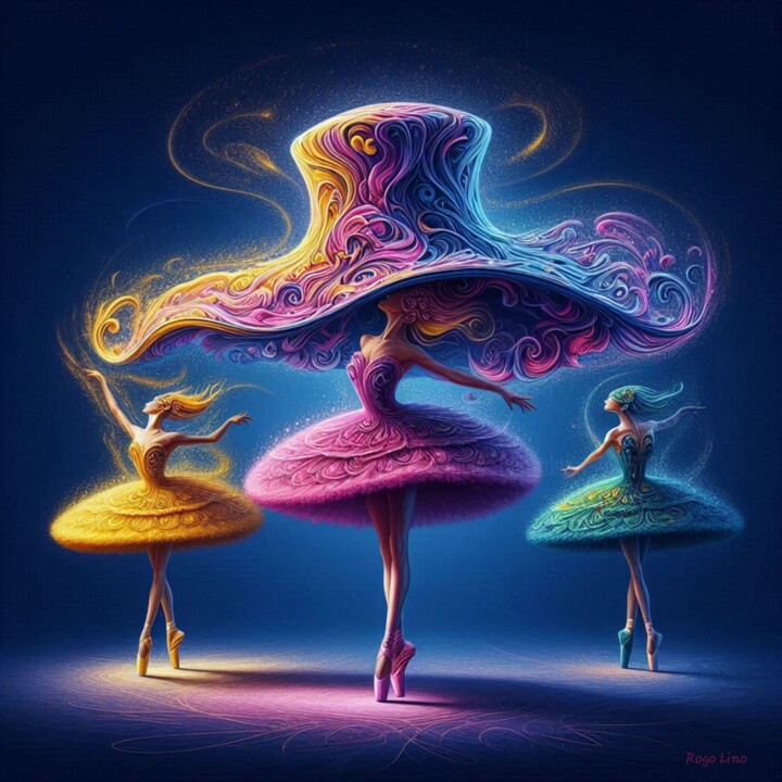 Bailarinas con sombrero 4 디지털 아트