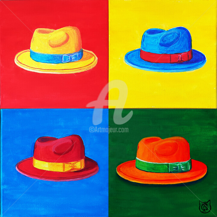 Decorative painting quadriptych "Fedora" Картина, 15,8x15,8 in