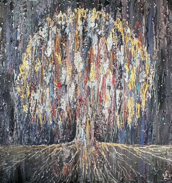 Tree of Life Under the Starry Sky Картина, 19,7x19,7 in