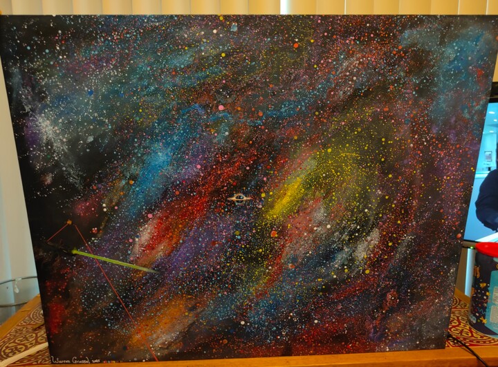 Nebula's Colliding 绘画, 31.5x35.4 in