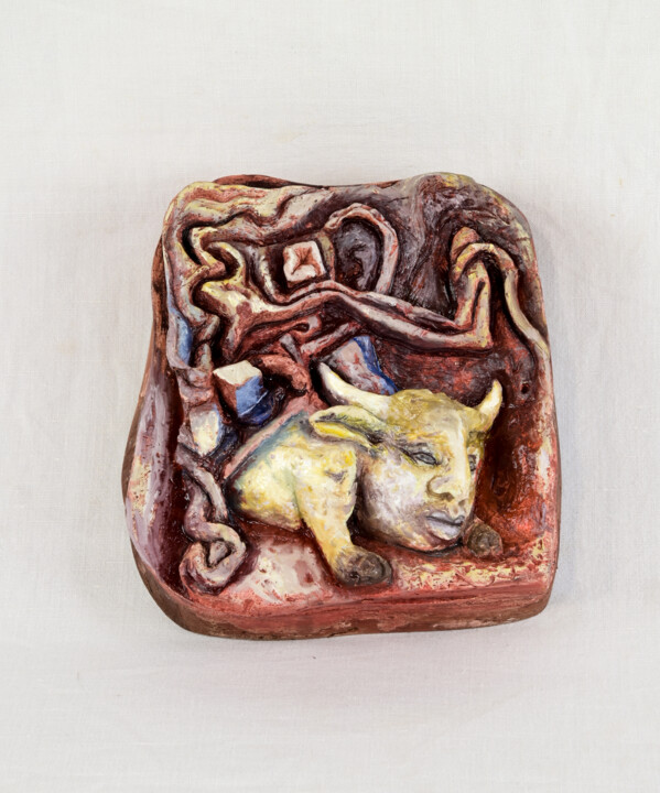 雕塑 标题为“Minotaure” 由Bruno Sentier (Assemblages), 原创艺术品, 树脂