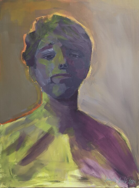 Pensive 绘画, 31.5x23.6 in