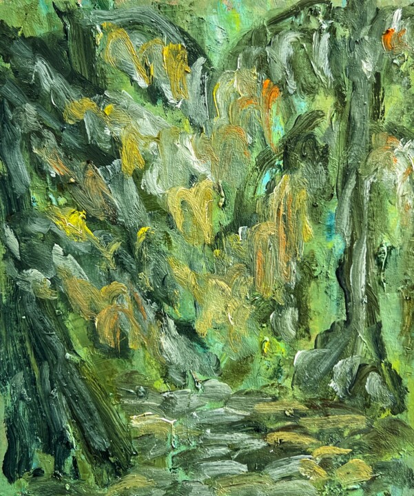 Caddo Lake State Park 绘画, 7.9x6.7 in