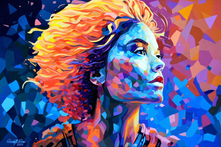 Malerei mit dem Titel ""Aurora"" von Rudolf Rox, Original-Kunstwerk, Acryl