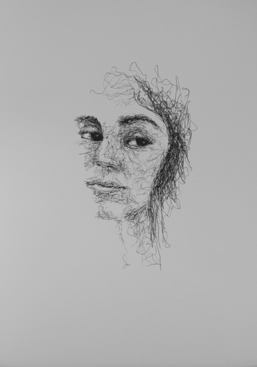 Human XXV Disegno, 16,5x11,7 in