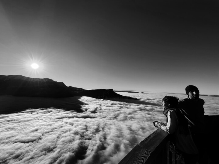 Couple et mer de nuages Fotoğraf