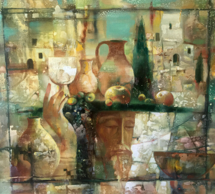 Water carrier 绘画, 25.6x29.5 in