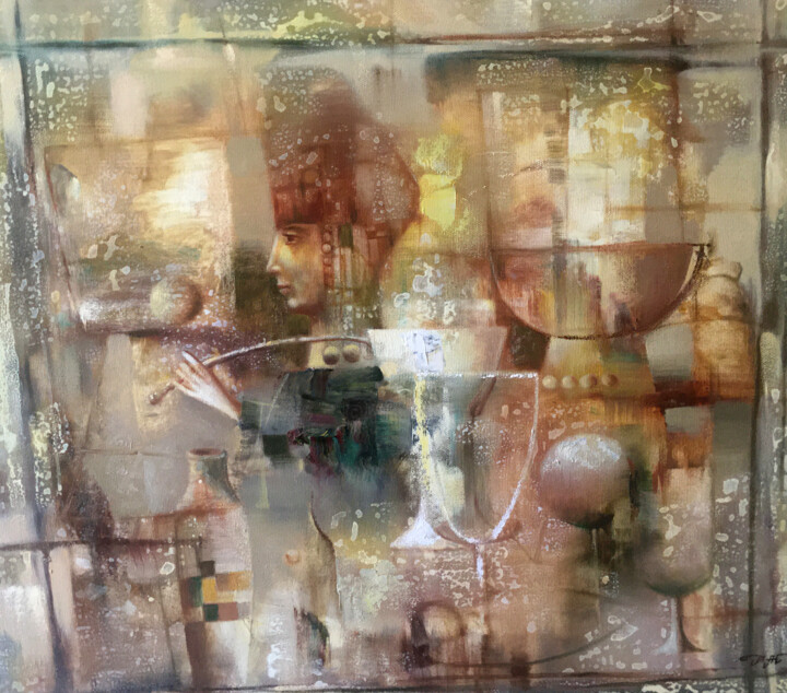 Abstract still life 绘画, 25.6x29.5 in