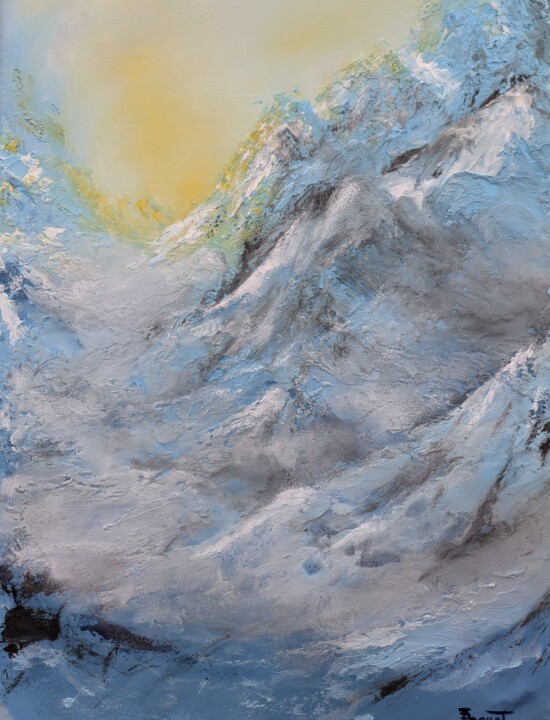 Le silence des Montagnes 1.3 Schilderij, 23,2x15 in