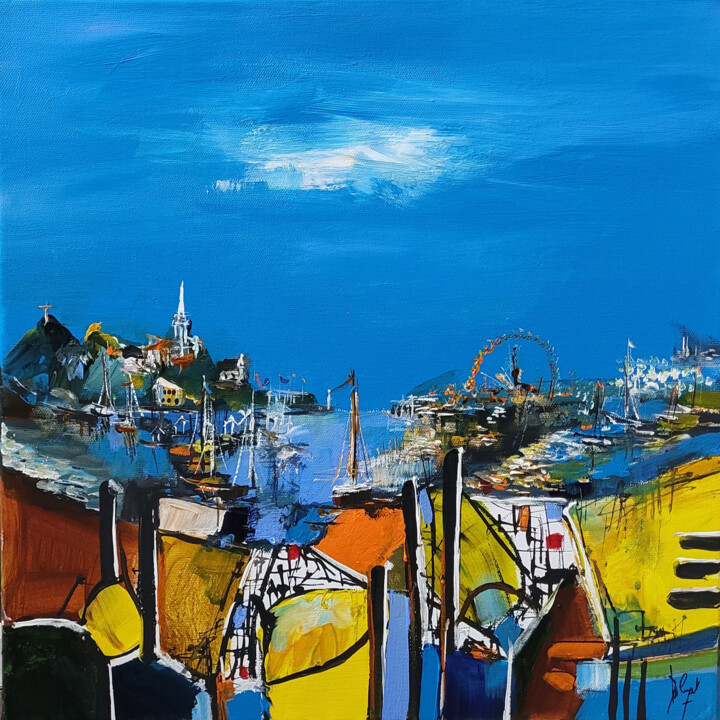 Peinture intitulée "Une direction de l'…" par Muriel Cayet, Œuvre d'art originale, Acrylique Monté sur Châssis en bois