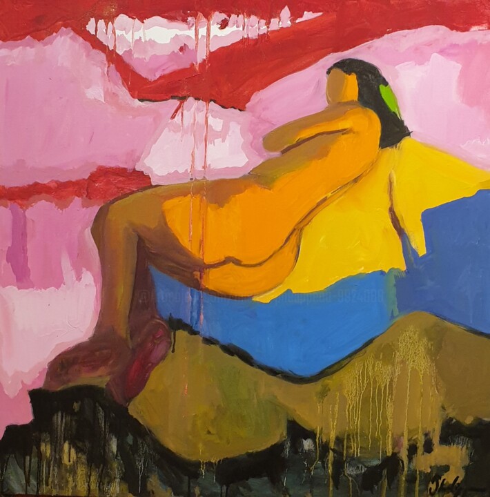 La pensée cristalline 绘画, 31.5x31.5 in