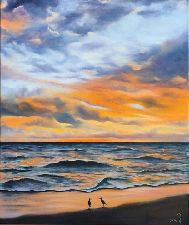 Pittura intitolato "DIALOGUE" da Irina Furaseva, Opera d'arte originale, Olio Montato su Telaio per barella in legno