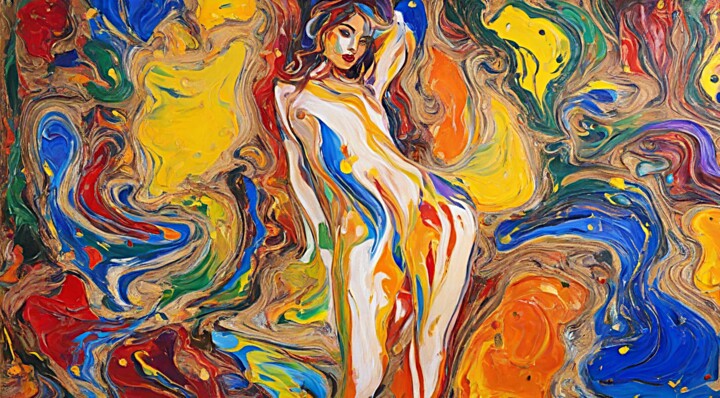 Digital Arts titled "abstraction nue" by Modane, Original Artwork, AI generated image