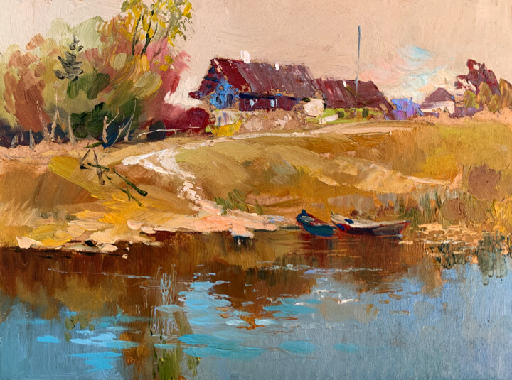 Village life Pittura, 5,9x7,9 in