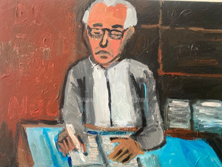 Painting titled "Dokter Van Buggenho…" by Edwin Boeckxstaens, Original Artwork, Acrylic