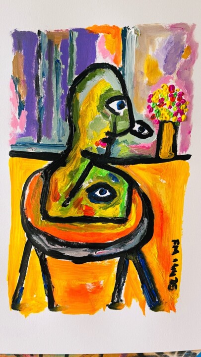 Le buste chez Mamie A3 绘画, 16.9x12.2 in
