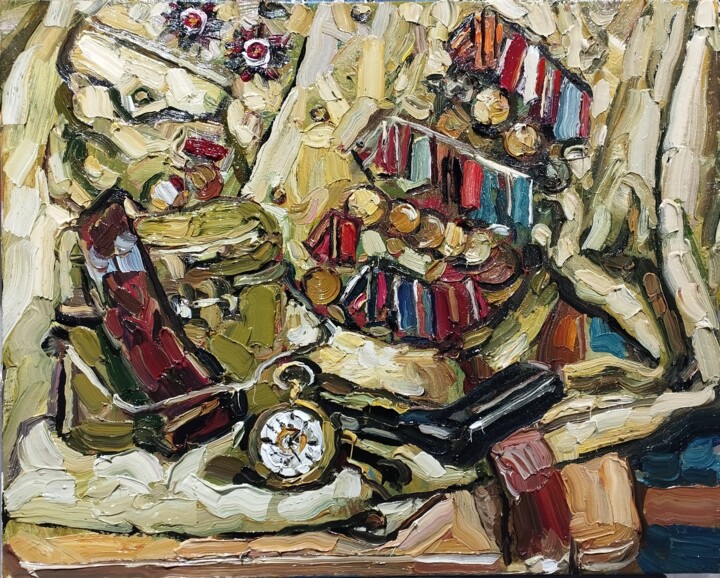 Натюрморт на тему Победы 绘画, 15.8x19.7 in