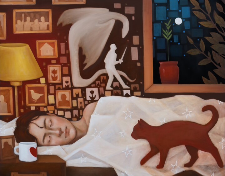 Только лягу - вновь пускаюсь в путь 绘画, 31.5x39.4 in