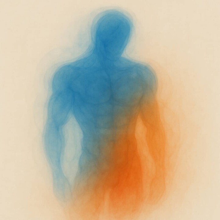 Entre Deux Mondd 绘画, 47.2x47.2 in