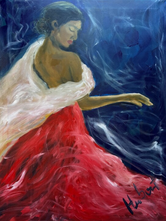 Bailaora 绘画, 35.4x27.6 in