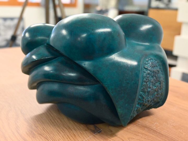 Skulptur mit dem Titel "Double-Je Bronze" von Isabelle Ardevol (Iza), Original-Kunstwerk, Bronze