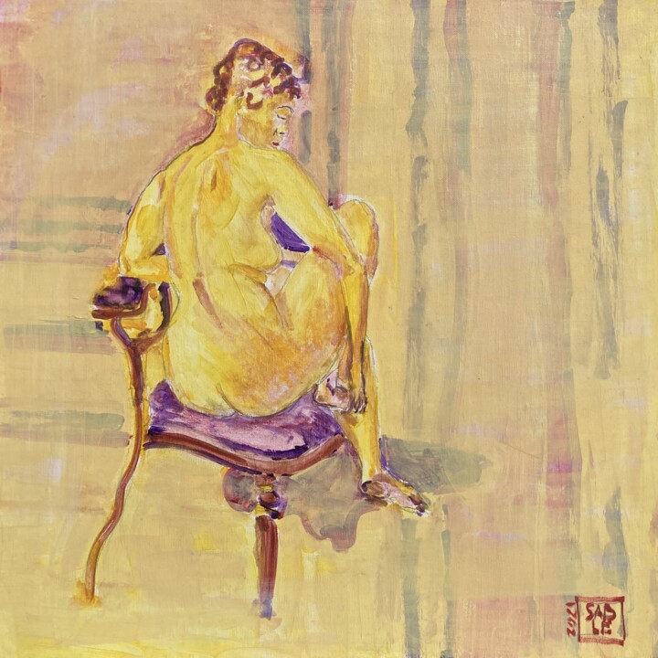 La Femme 004 绘画, 19.7x19.7 in