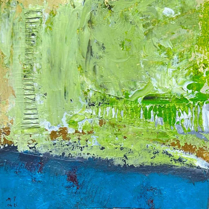 Murmures des terres englouties 绘画, 6.3x6.3 in