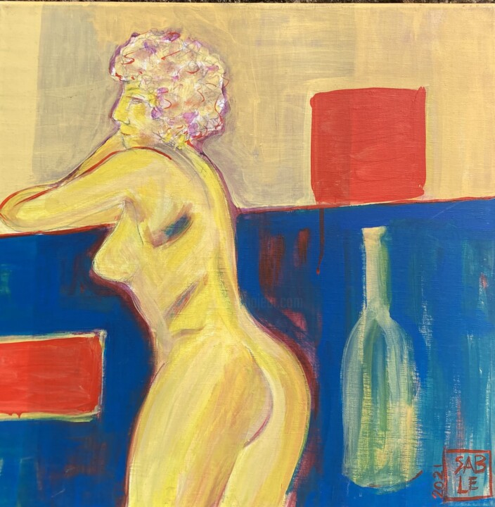 la femme 011 绘画, 19.7x19.7 in