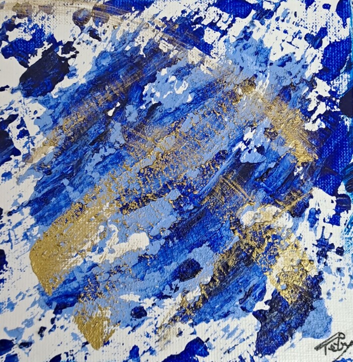 Ombres dorées 绘画, 7.9x7.9 in