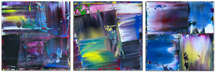 Painting titled "The Frequency Varia…" by Preston M. Smith (PMS), Original Artwork, Acrylic Mounted on Wood Panel