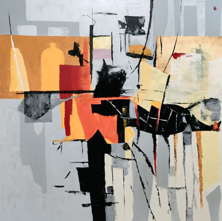 Painting titled "La Dolce vita" by Irina Moiseeva, Original Artwork, Acrylic Mounted on Wood Stretcher frame
