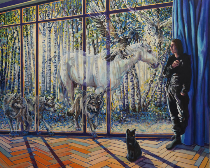 Animal Spirits 绘画, 47.2x59.1 in