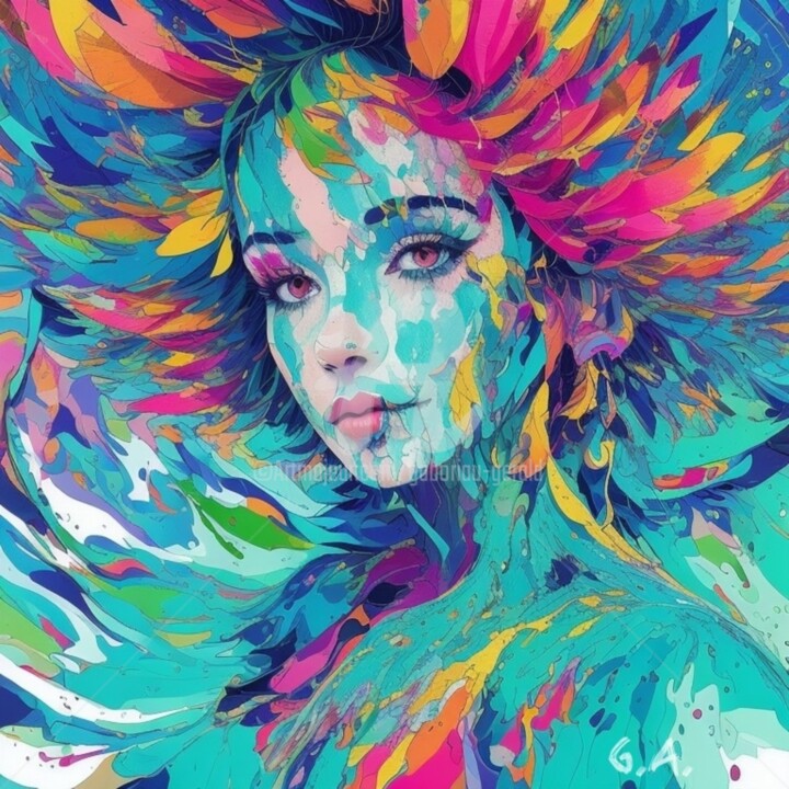"Chromatic Euphoria | Prismatic Waves of Identity" 数字艺术