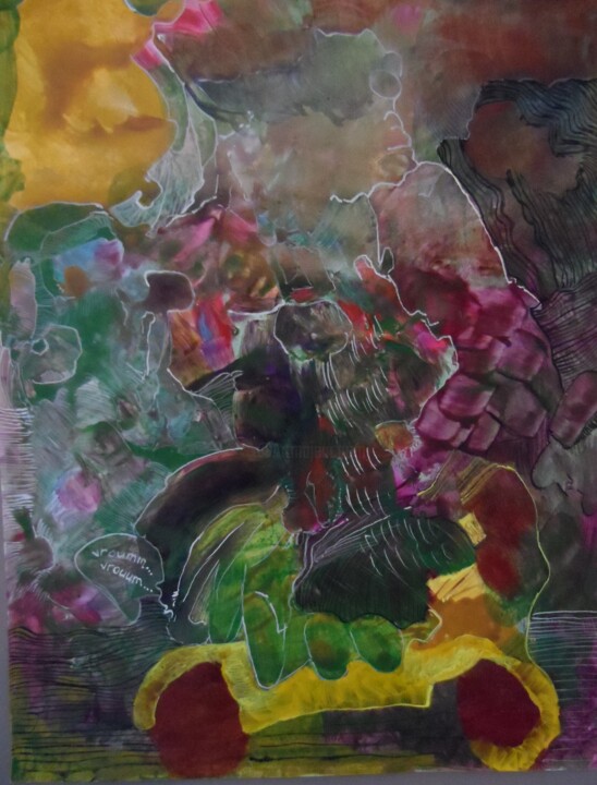 touk- touk 绘画, 31.5x23.6 in