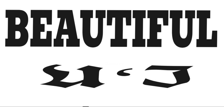 DAJA:ART SERIES COLLECTION CALLIGRAPHY (HAWAI'IAN/BEAUTIFUL) Arte digitale, 795x1.658 in